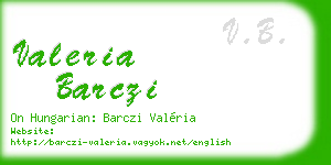 valeria barczi business card